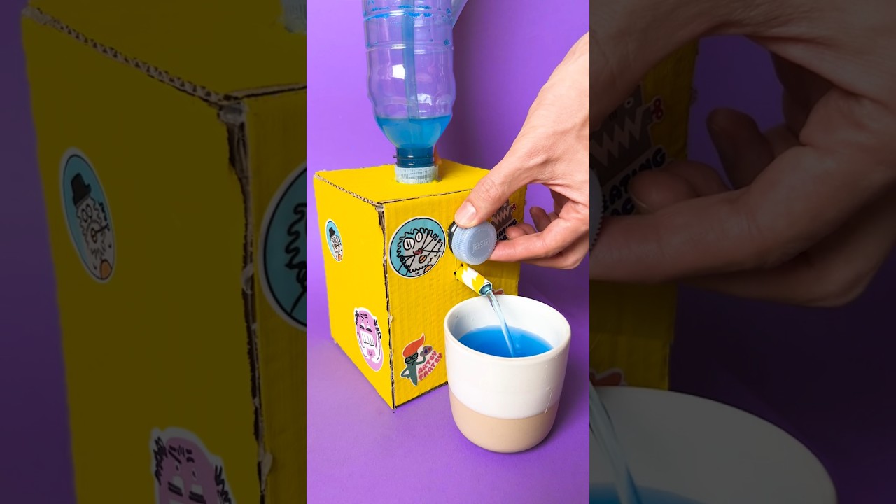 Craft Your Own Mini Water Dispenser! 💧 #diy #craft