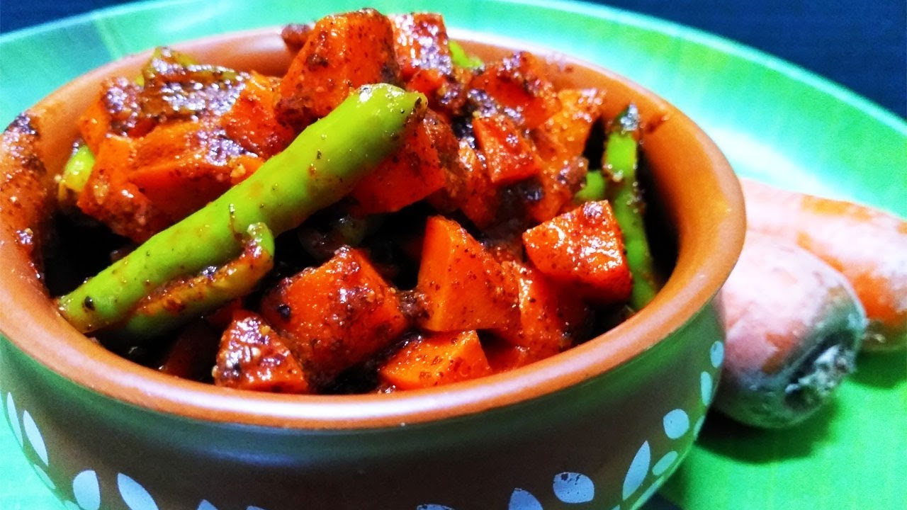 ದಿಢೀರ್ ಕ್ಯಾರೆಟ್-ಹಸಿ ಮೆಣಸಿನಕಾಯಿ ಉಪ್ಪಿನಕಾಯಿ  Carrot Green chilies Pickle Recipe/Pickle/ Gajar ka Achar