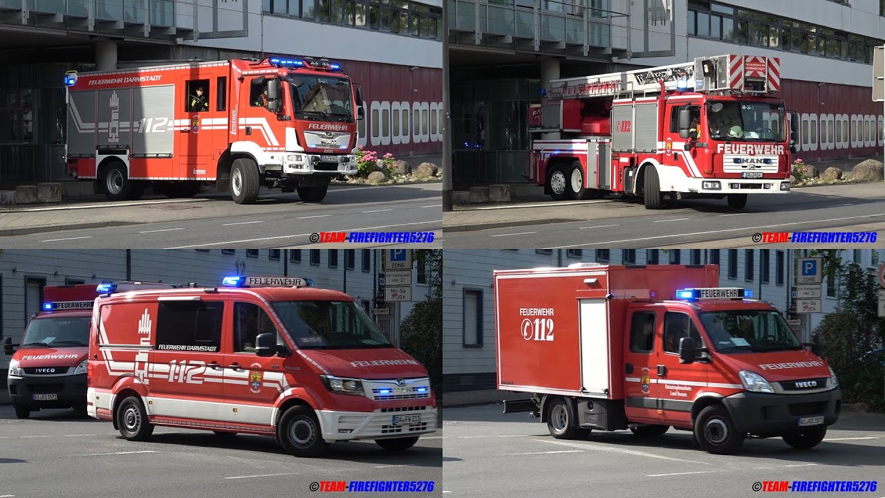 [Feuer in der Erasmus-Kittler-Schule - Neuer ZFW - gemischter LZ] Alarmübung von BF und FF Darmstadt