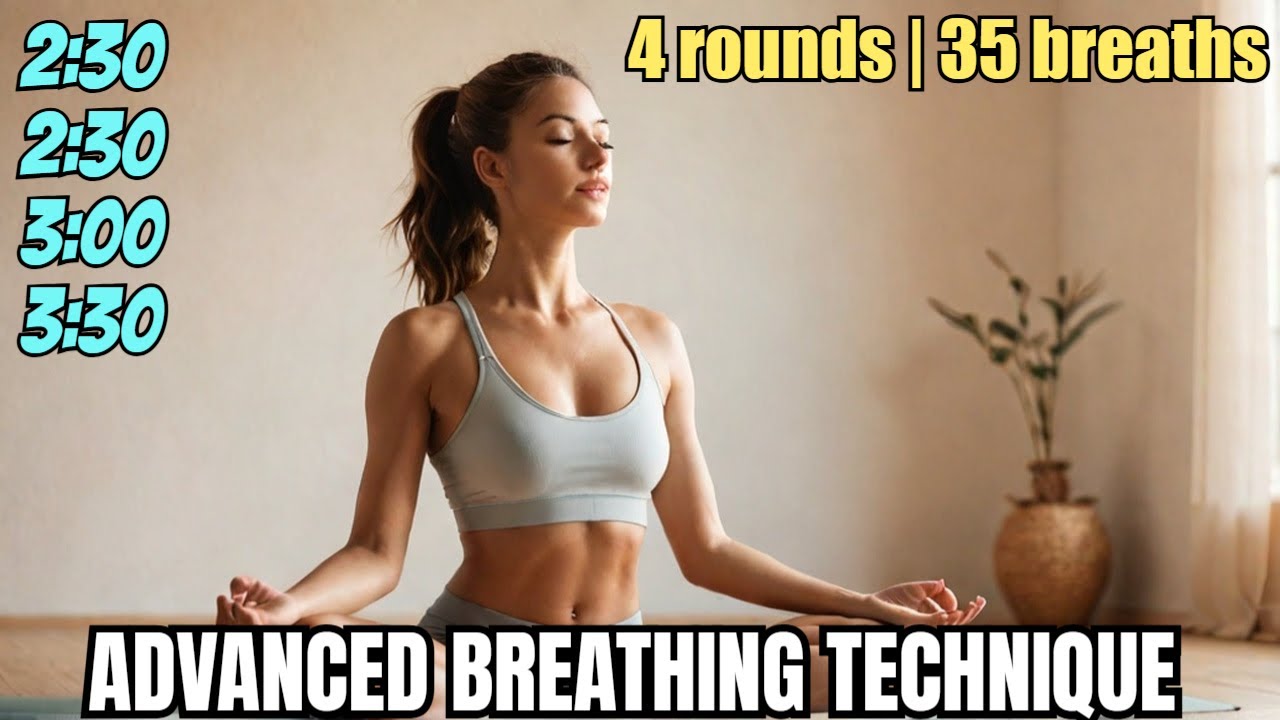 4 Intense Rounds of ADVANCED Wim Hof Breathing | 2.5 to 3.5 Minutes | OM MANTRA