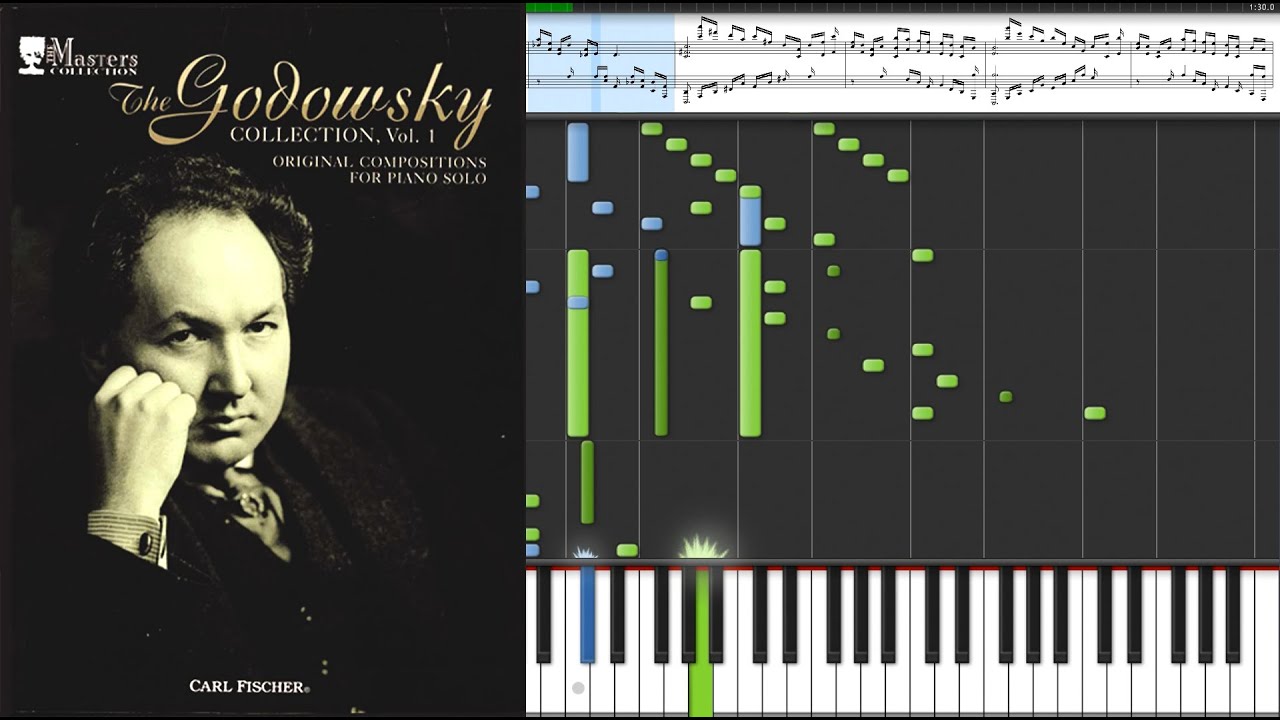 Godowsky - 53 Studies on Études on Frédéric Chopin - No.1 / Classical Piano Tutorial Sheet Music