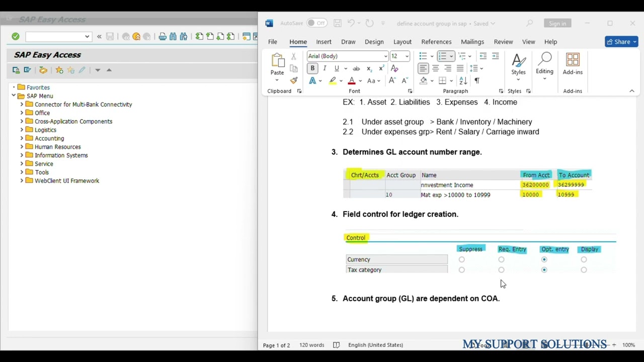 SAP Business/End User Course | Define Account Group In SAP | Define Account Group In SAP FICO