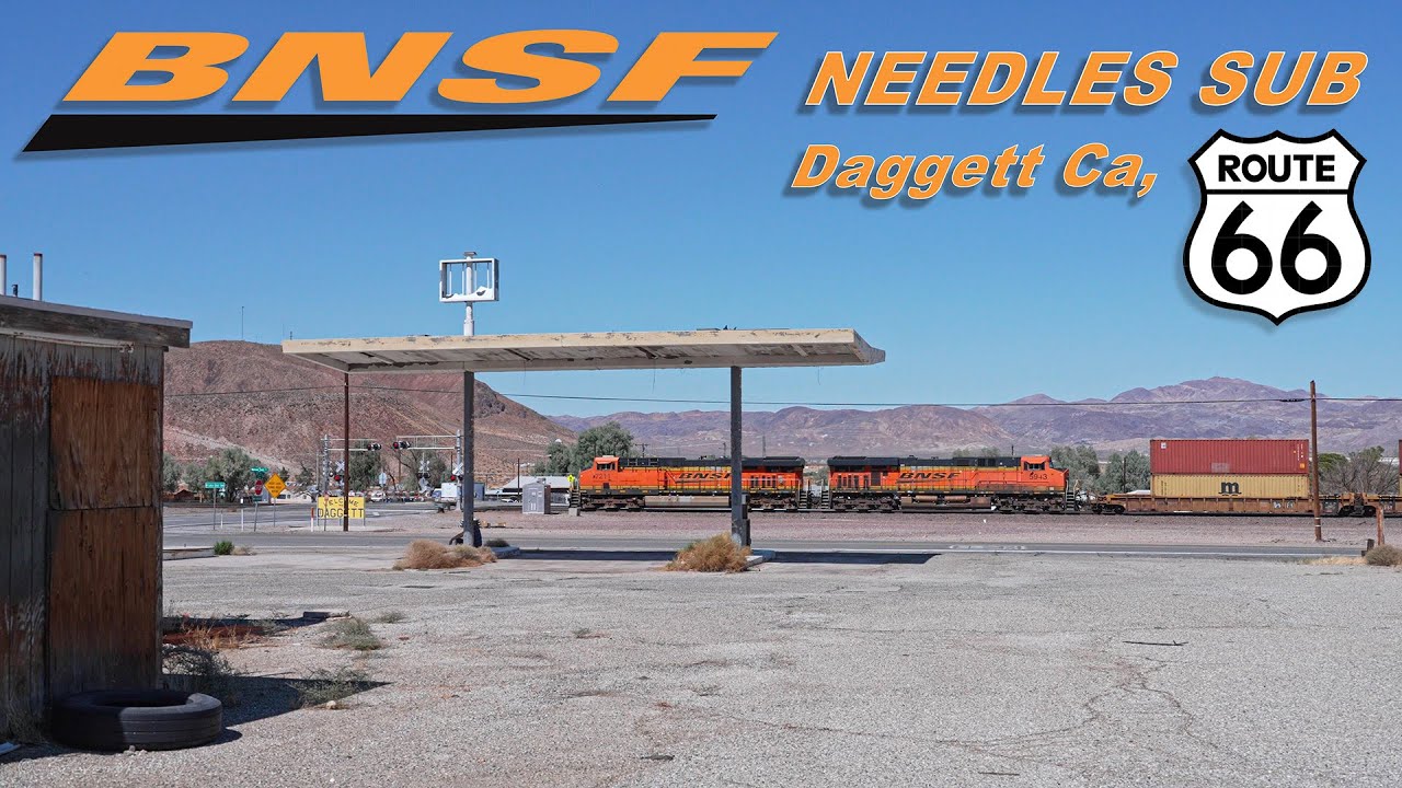 Daggett Ca, BNSF & Union Pacific Stack Trains