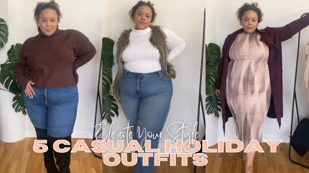 5 PLUS SIZE CASUAL HOLIDAY OUTFITS | FOR THE CASUAL PS GIRLIES | PEAR SHAPE BODY SIZE 20/22