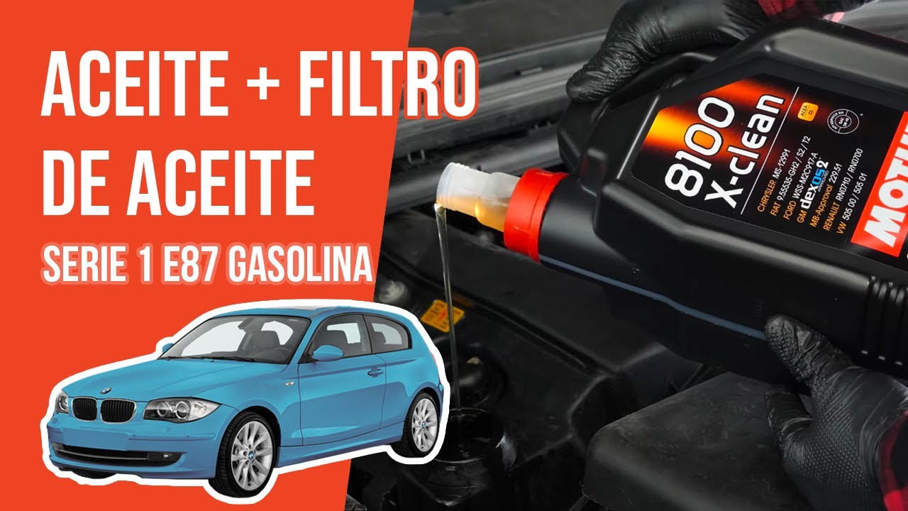 Cambio de aceite y de filtro de aceite BMW 118i E87 🛢