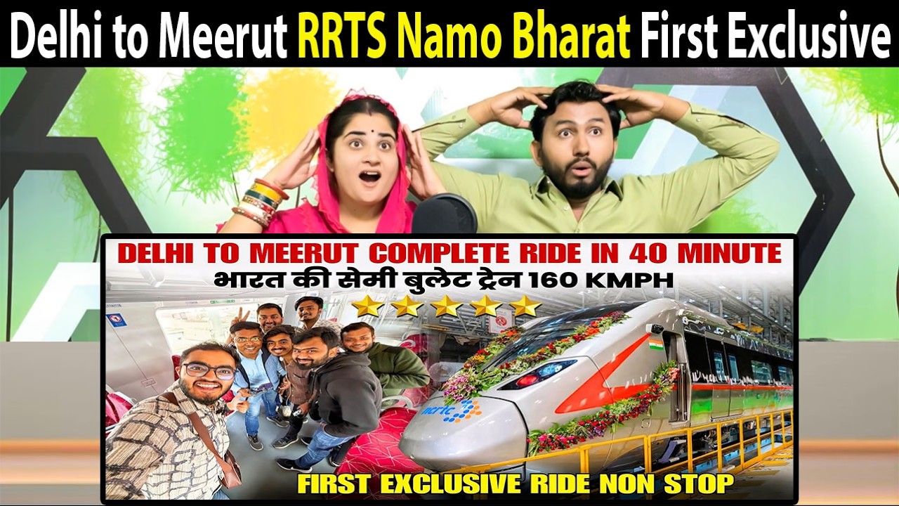 First Exclusive DELHI to MEERUT RRTS Namo Bharat Train Complete Ride in Just 40 Mint Pak Hindu React