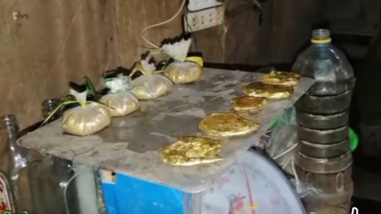 Paraan ng Tinatawag na Pi-is para mahiwalay yong Ginto mula sa Linang.