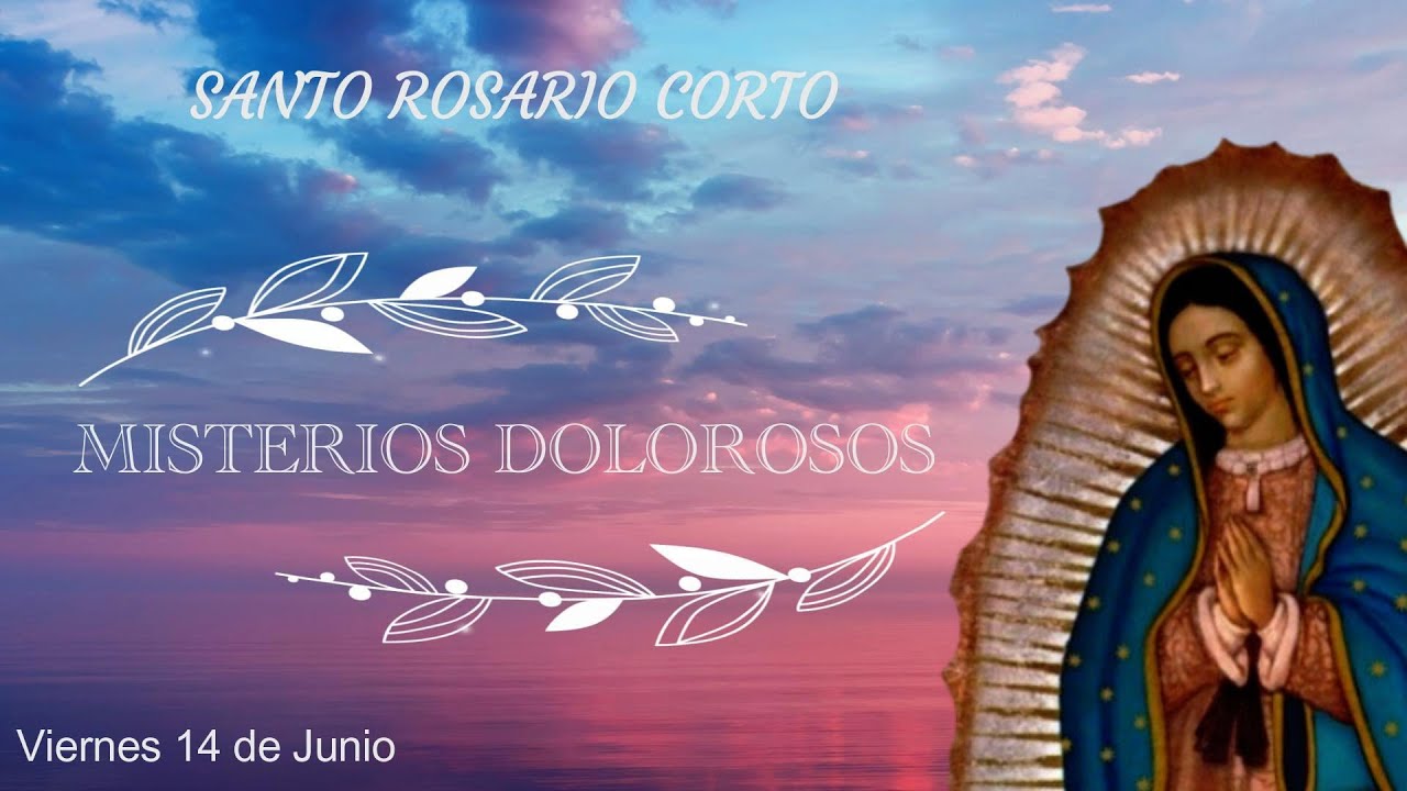 Santo Rosario corto de hoy viernes 14 de junio | Misterios Dolorosos 🌹🌷