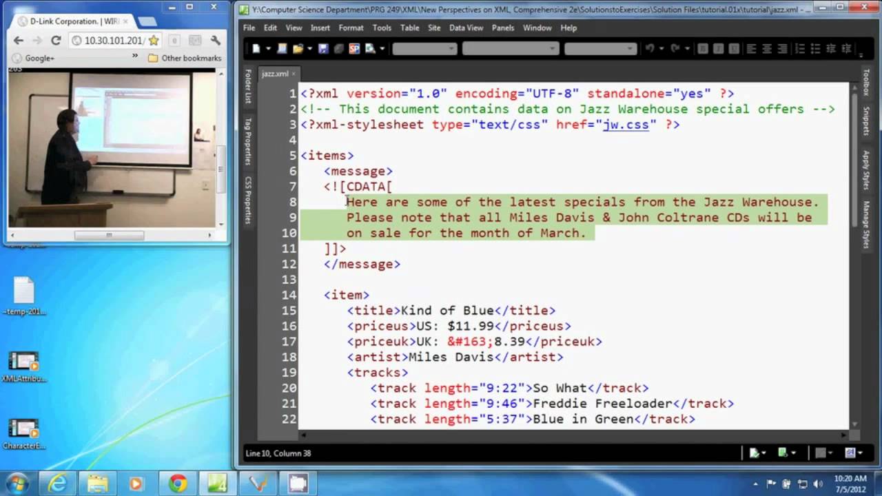 Character Data Sections