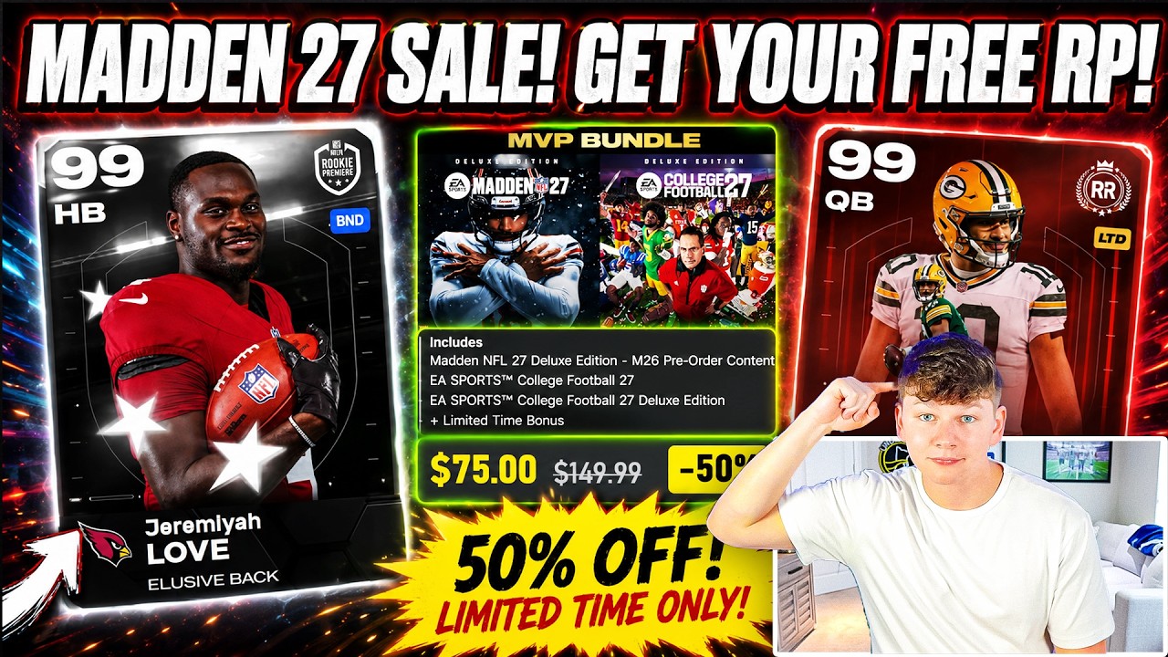 РАСПРОДАЖА MADDEN 27! ПОЛУЧИТЕ БЕСПЛАТНУЮ ПРЕМЬЕРУ НОВИЧКА! ФИНАЛЬНЫЙ ВЫПУСК КОНТЕНТА ДЛЯ MADDEN 26!