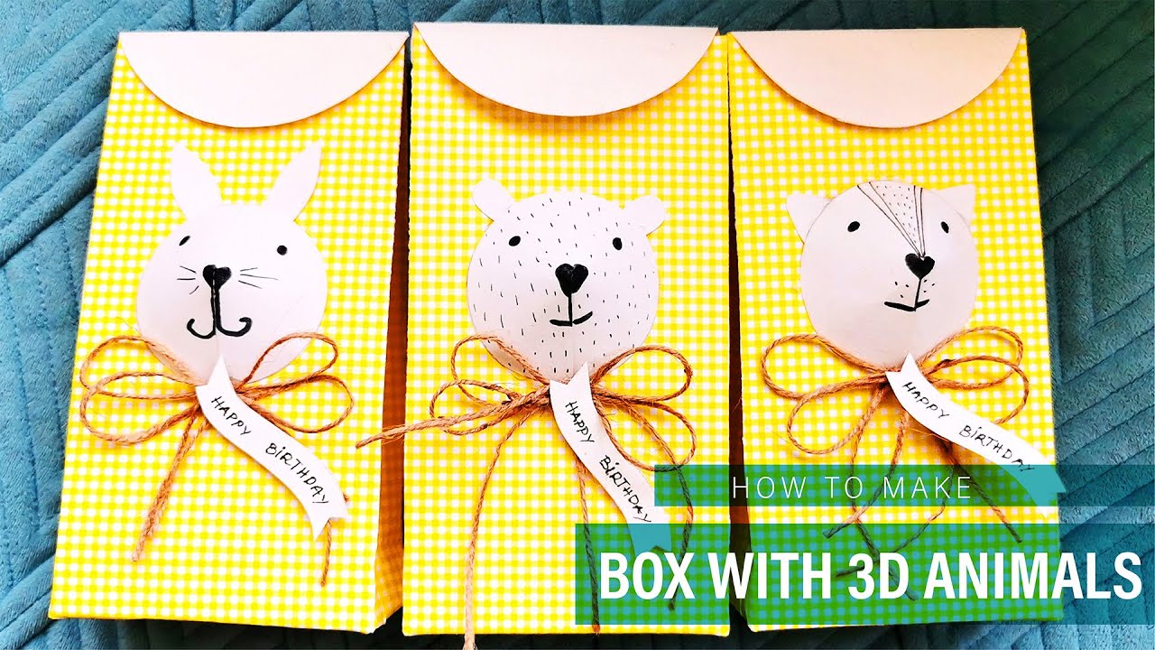 Box with 3d animals / easter boxes / easter boxes diy / easter boxes crecut / easter boxes to make 🐰
