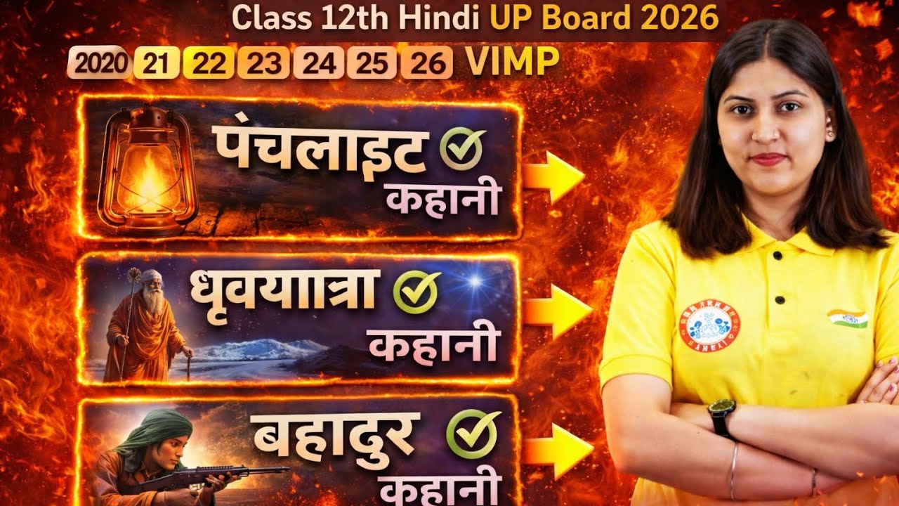 Class 12 Hindi UP Board 2026 🔥 पंचलाइट, ध्रुवयात्रा, बहादुर | 2020–26 VIMP Questions | 💀 warsha mam 