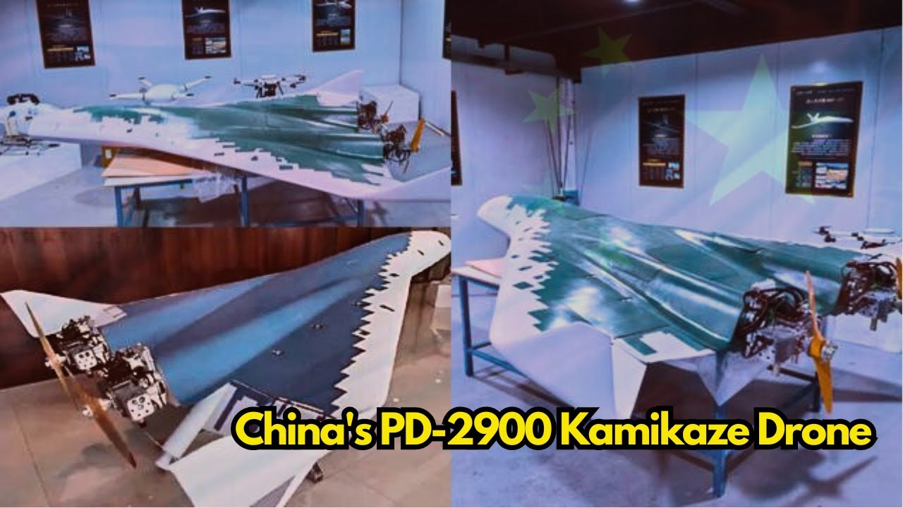 Китайский беспилотник-камикадзе PD-2900, похожий на иранский Shahed 136 с двумя двигателями, може...
