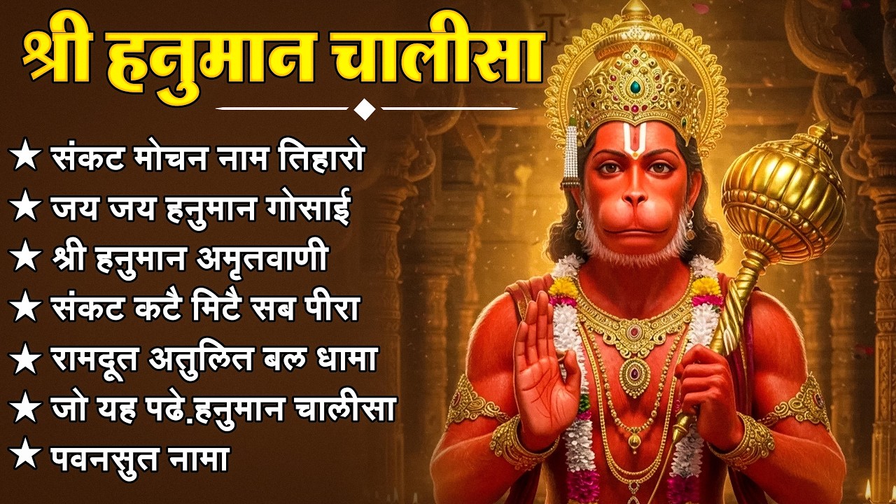 श्री हनुमान चालीसा 🌺🙏 shree hanuman chalisa original video 🙏🌺 gulshan kumar hariharan full hd
