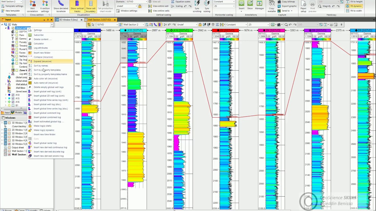 How to create Lithology log using Calculator