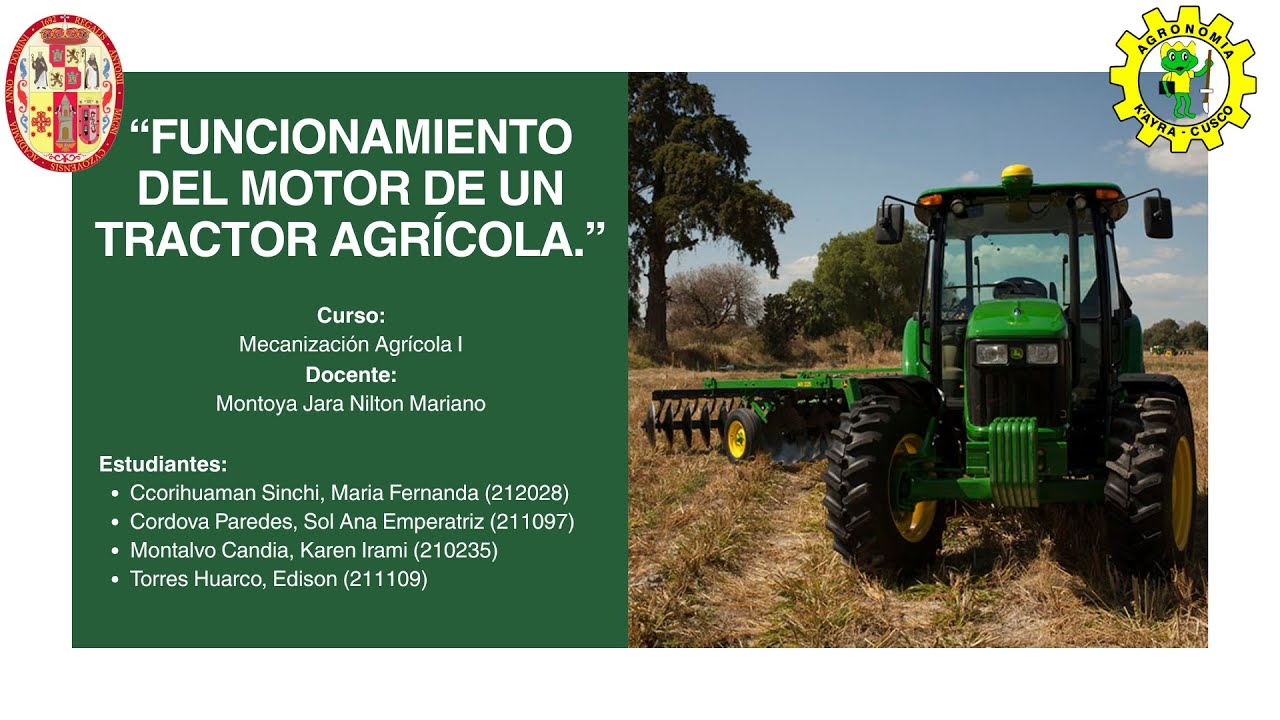 Video explicativo – Funcionamiento del motor de un tractor agrícola