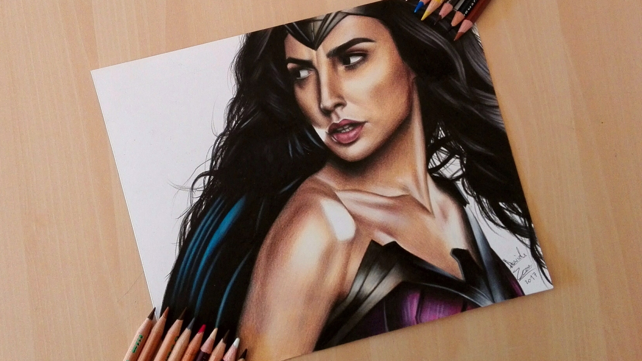 Speed drawing: Wonder Woman (Gal Gadot) - Movie 2017