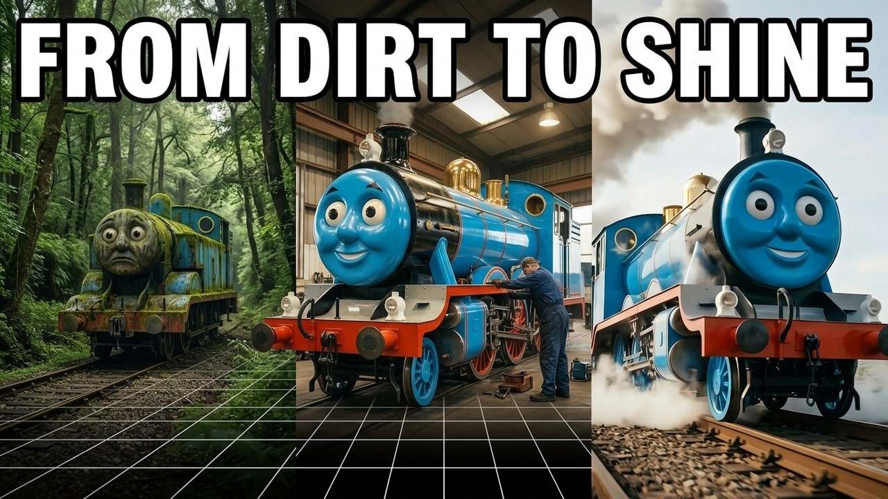 This Forgotten Thomas Train Was Left to Rust – Here's the Transformation