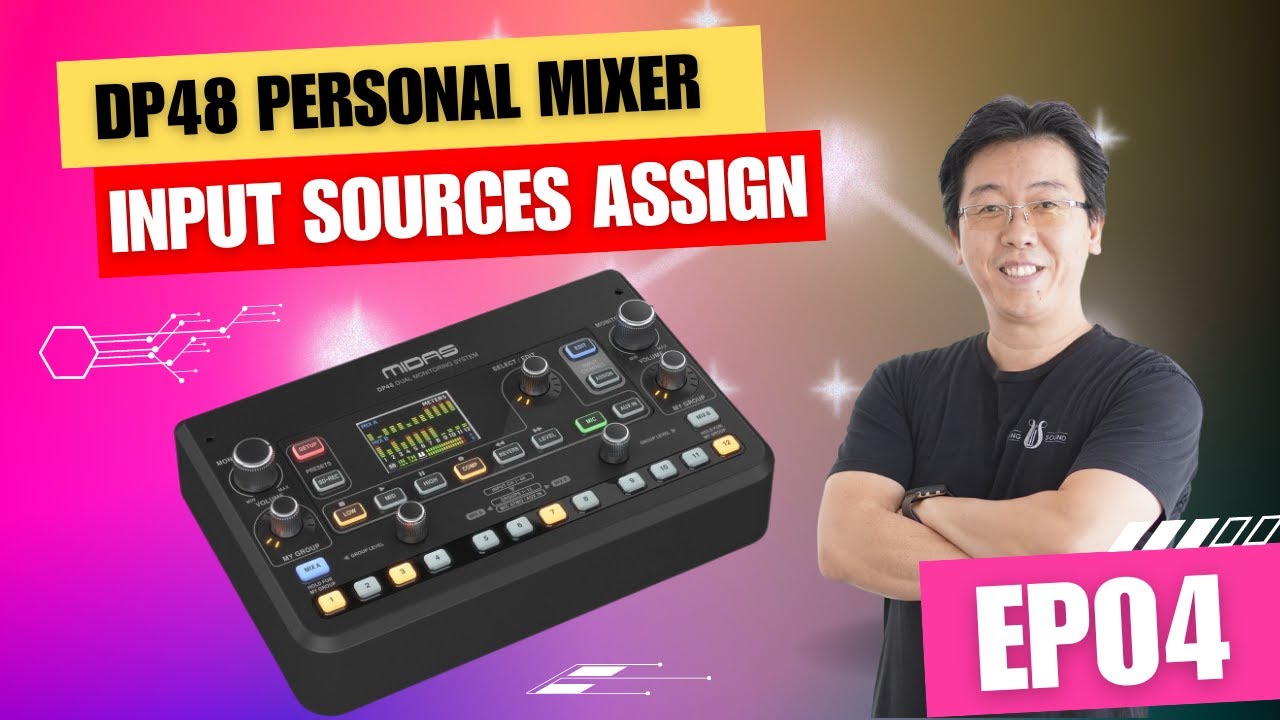 Midas DP48 Personal Mixer Tutorial 04 - Input Sources Assign
