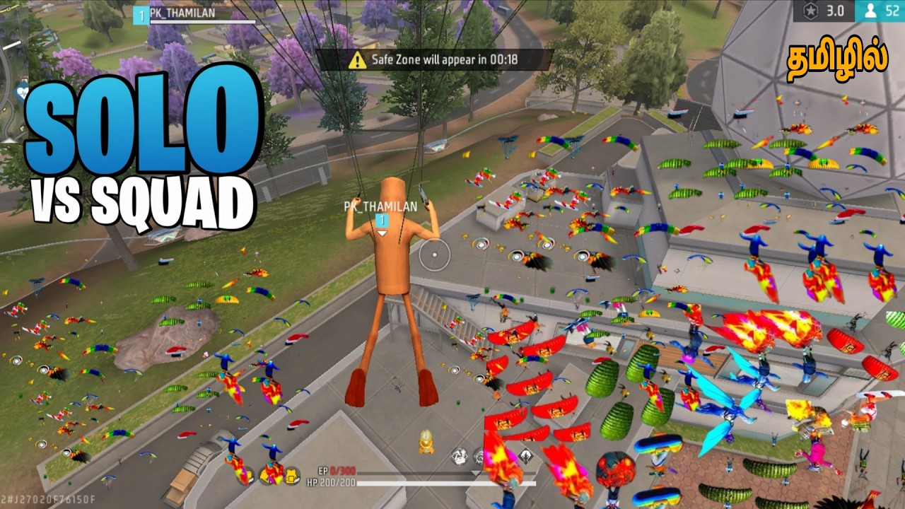 SOLO VS SQUAD WORLD RECORD 💀 BR RANKED HARD LABBY 💪 FREE FIRE🔥 PKTHAMILAN GAMEPLAY