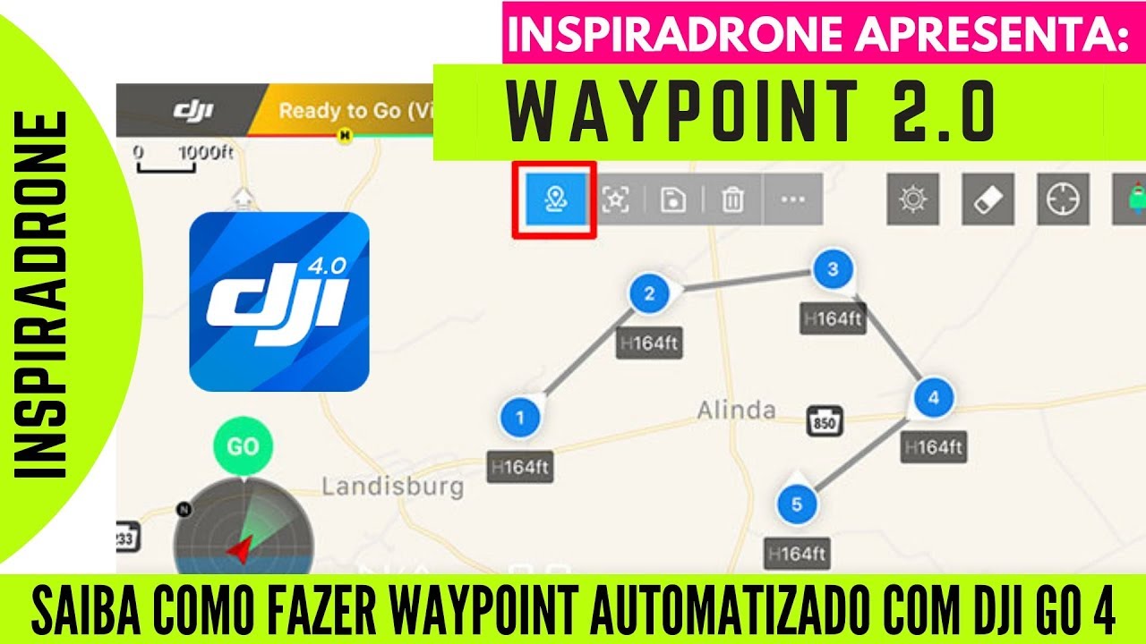 ✅ Fa&ccedil;a WAYPOINT 2.0 DJI Mavic 2 Automatizado com DJI GO 4 - Muito F&aacute;cil