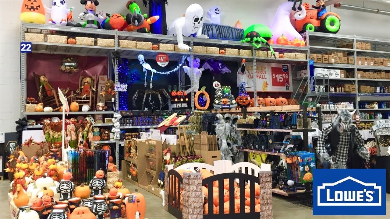 LOWE'S HALLOWEEN DECORATIONS FALL HARVEST HOME DECOR LOWES SHOP WITH ME SHOPPING STORE WALK THROUGH