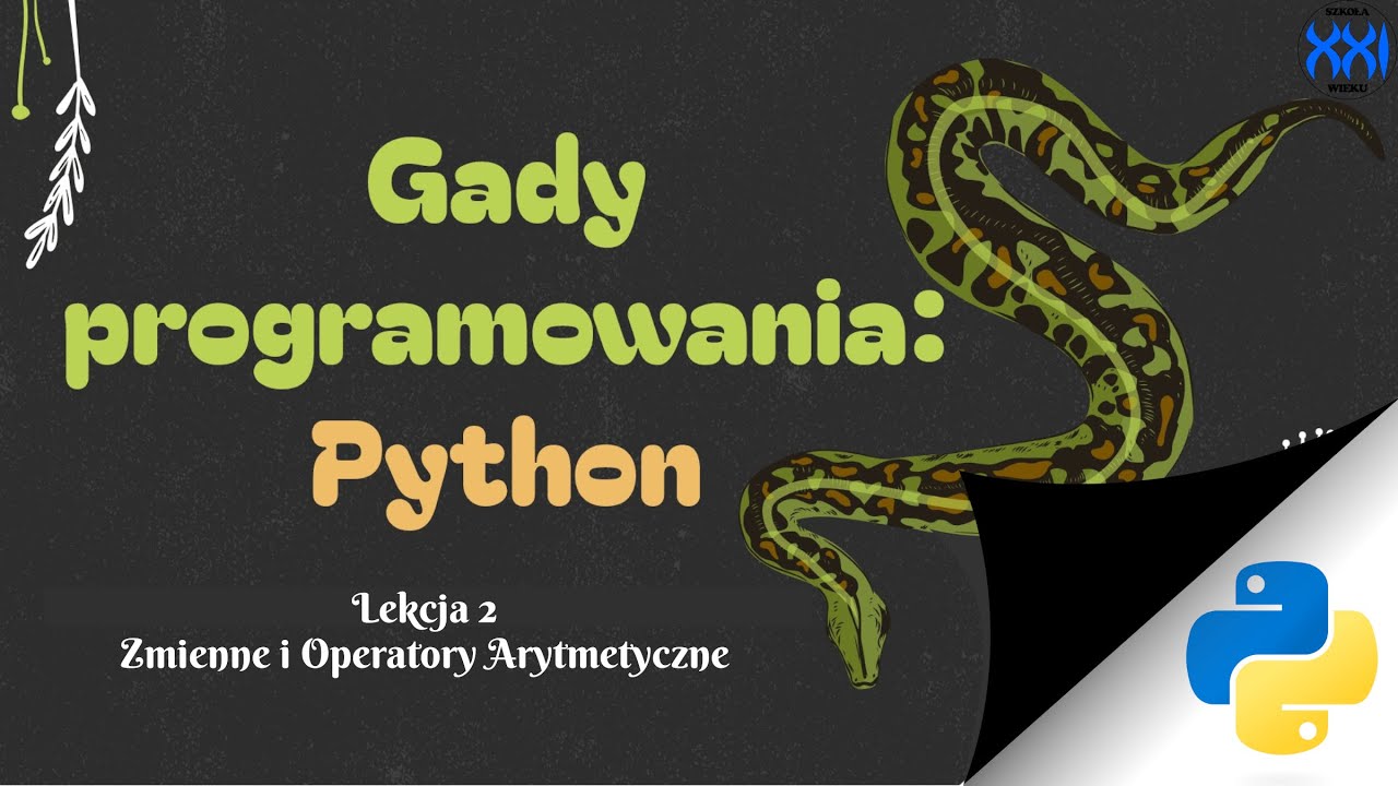PYthon 🐍 Lekcja 2 - Zmienne i Operatory Arytmetyczne #MaturaZinformatyki #GadyProgramowania