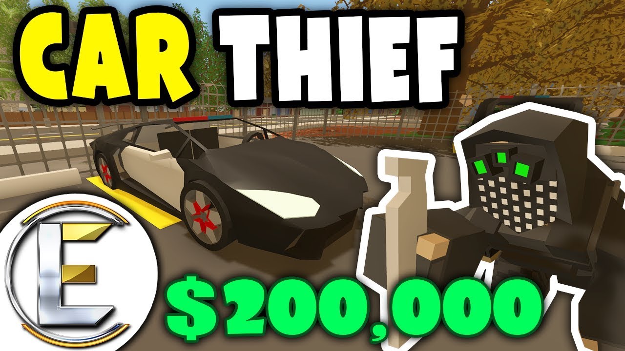 Stolen $200,000 Police SUPERCAR | Unturned Car Thief RP - I stole a police Lamborghini (Roleplay)