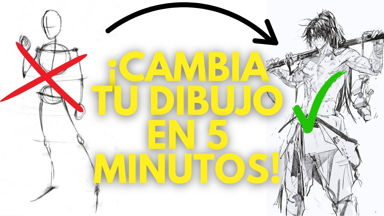 &iexcl;Dibuja el cuerpo PERFECTO en 5 minutos! (Aunque seas principiante) 💪🧠