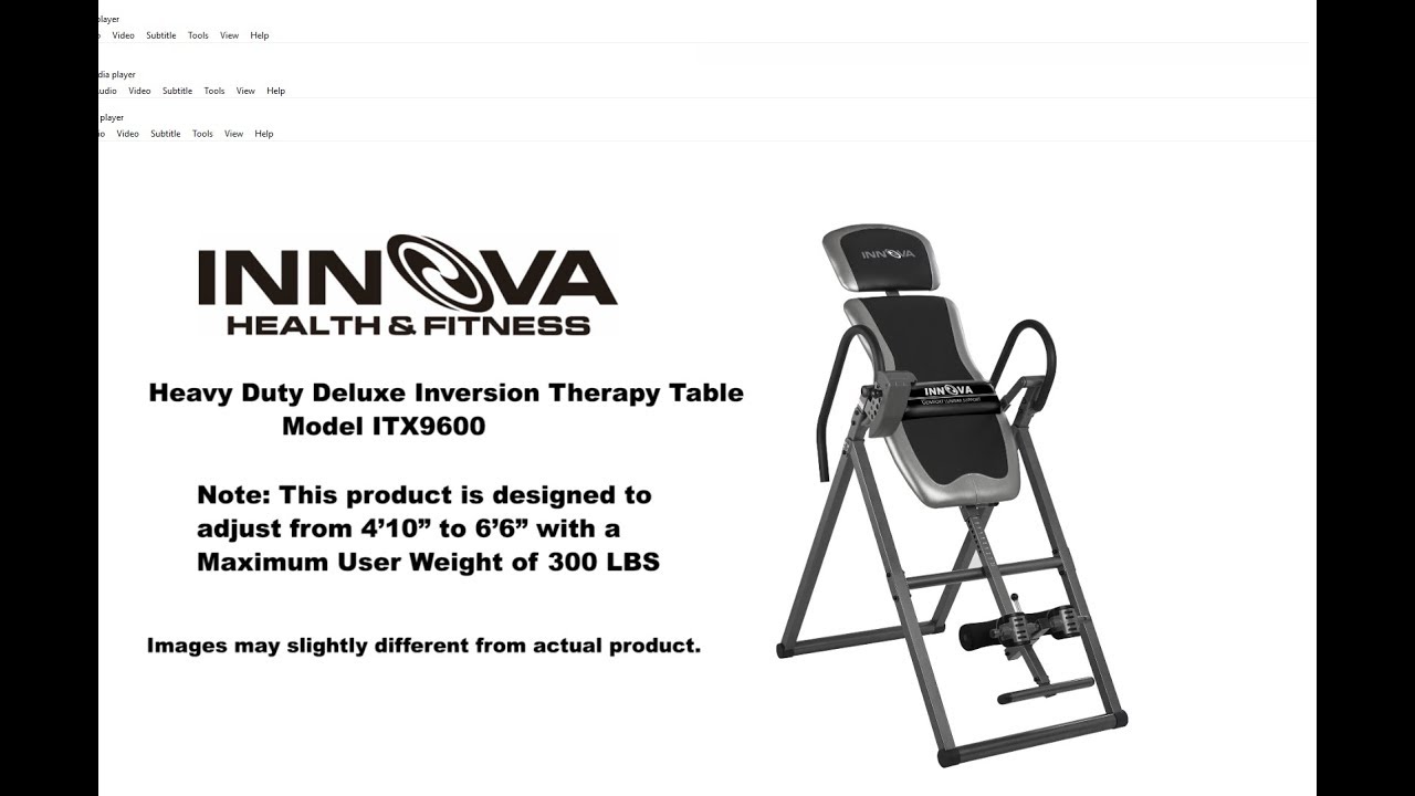 Innova Fitness ITX9600 Inversion Table Installation Guide