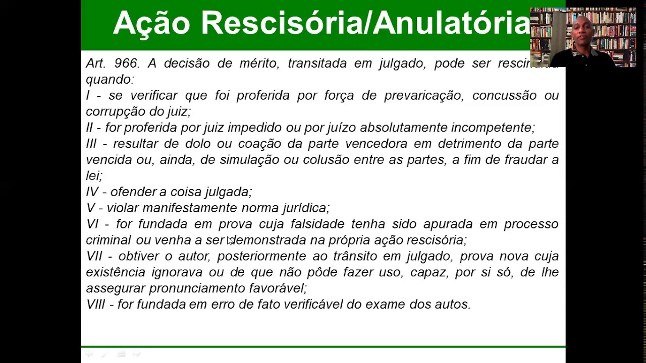 Ação rescisória e ação anulatória