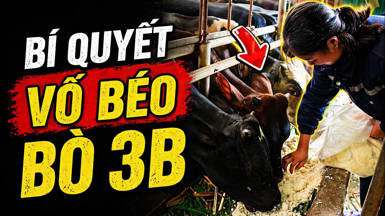 Bí Quyết Vỗ Béo Bò 3B Hiệu Quả – Tối Ưu Thức Ăn, Tăng Trọng Nhanh