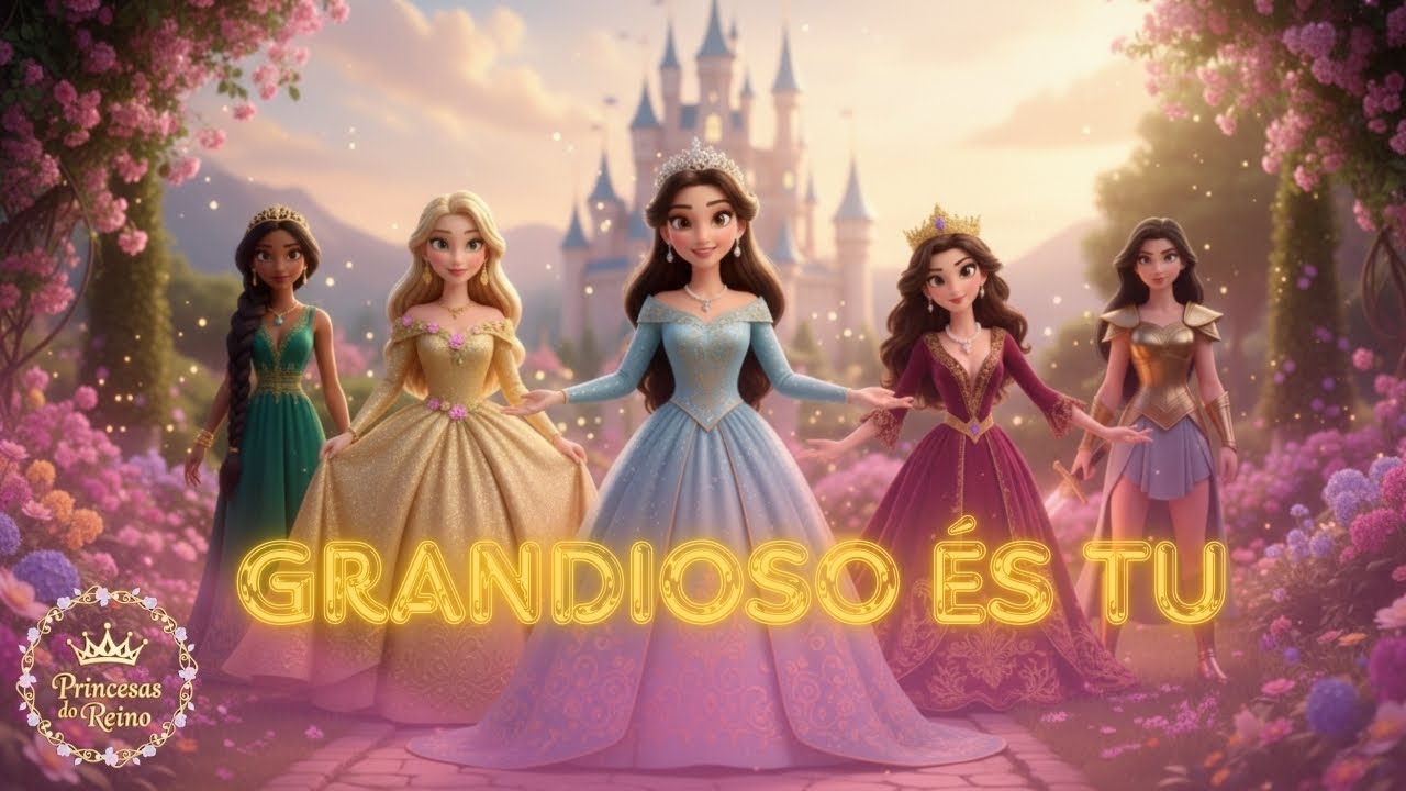 GRANDIOSO ÉS TU - HARPA CRISTÃ | PRINCESAS DO REINO | Músicas Infantil Gospel | Estilo Disney