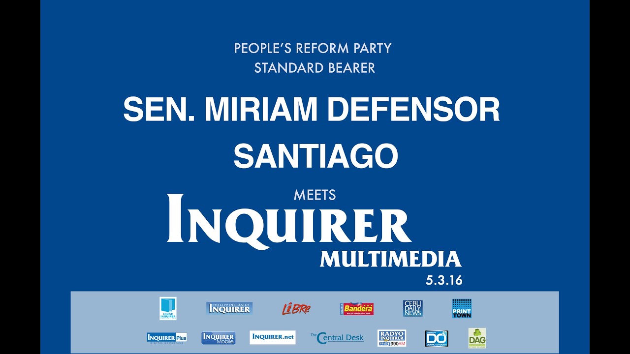 Miriam Defensor-Santiago meets Inquirer Multimedia