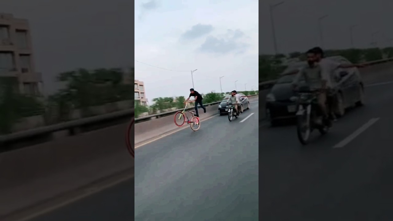cycle wheeling in Sialkot | cycle wheeling | #shorts #wheeling