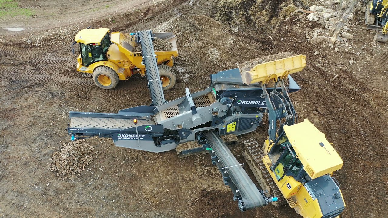 Komplet Kompatto 5030 Screener and K-JC704 Crusher Combined Processing Bedrock & Excavation Waste