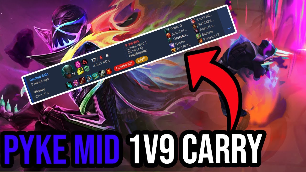 CARRYING WITH PYKE MID IN CHALLENGER