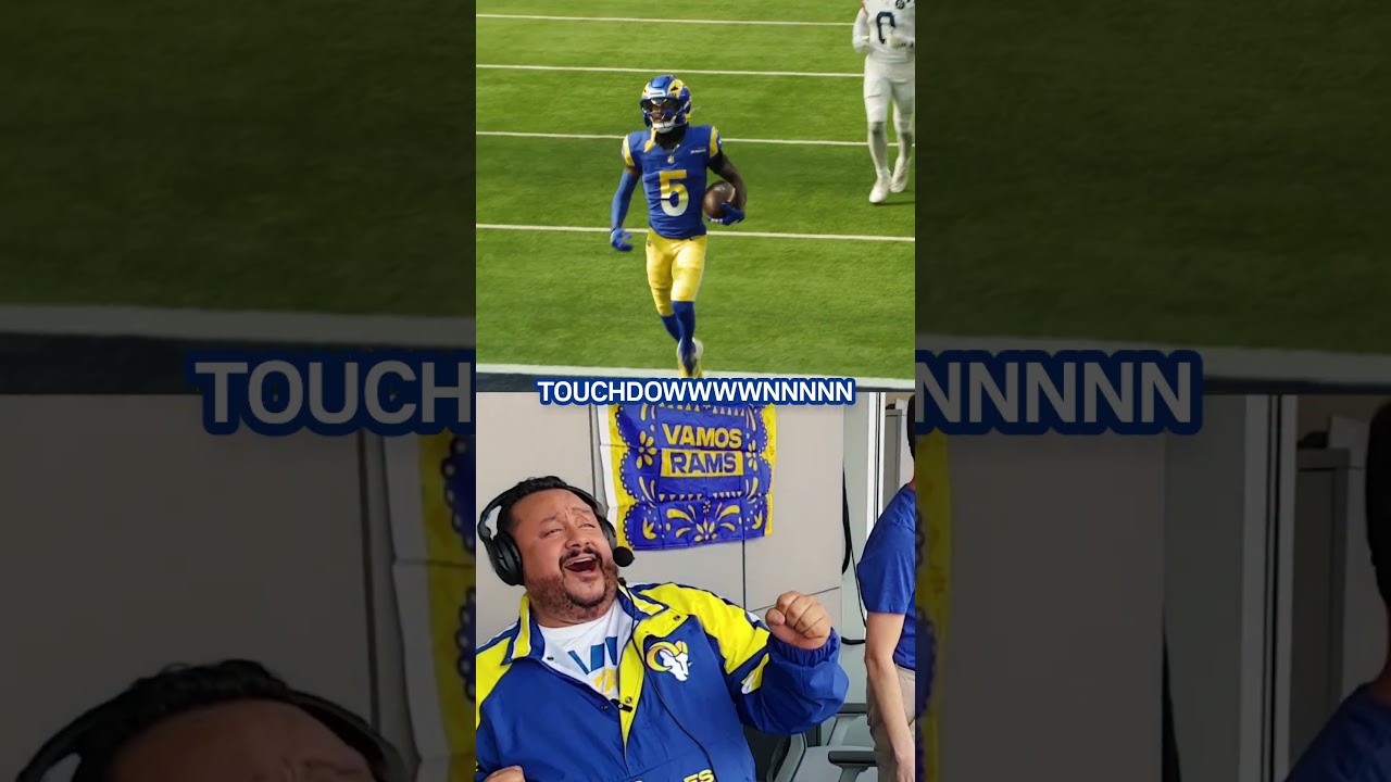 Tutututututututu 🗣️ Llamada de radio | Spanish radio call #nfl #rams #shorts