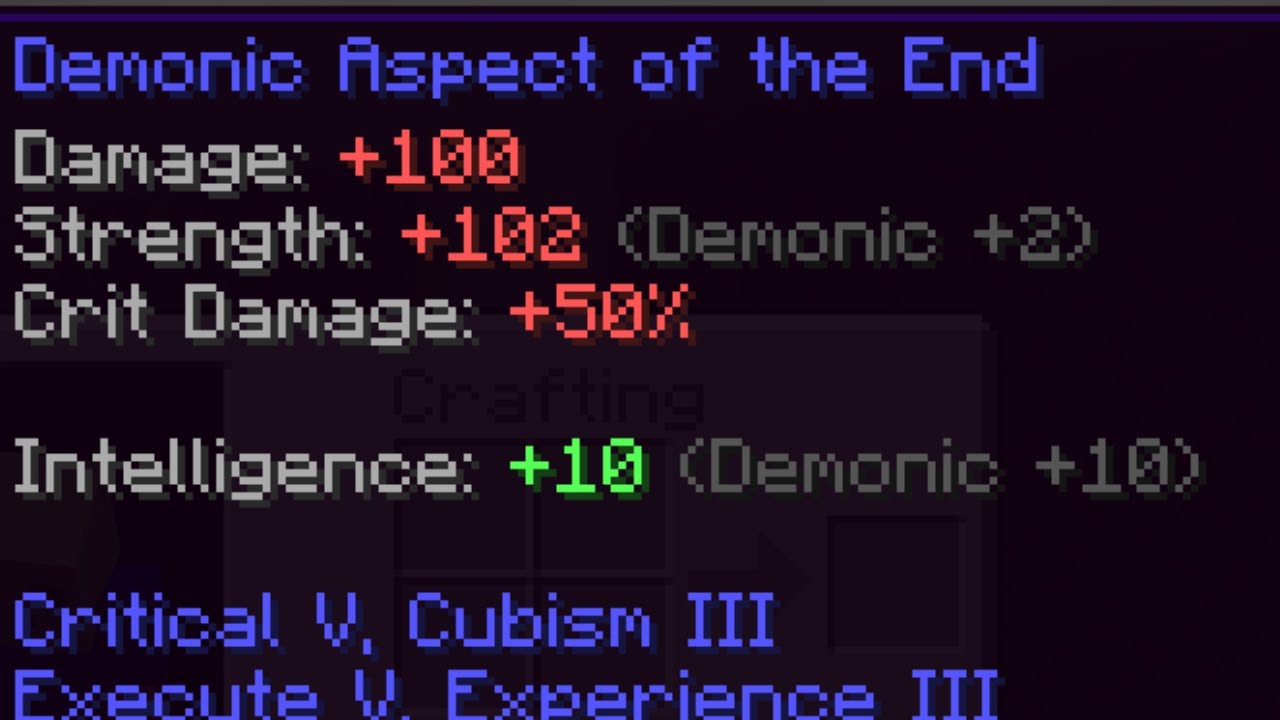 How I got an OP 'Demonic Aspect of The End' Sword in Skyblock