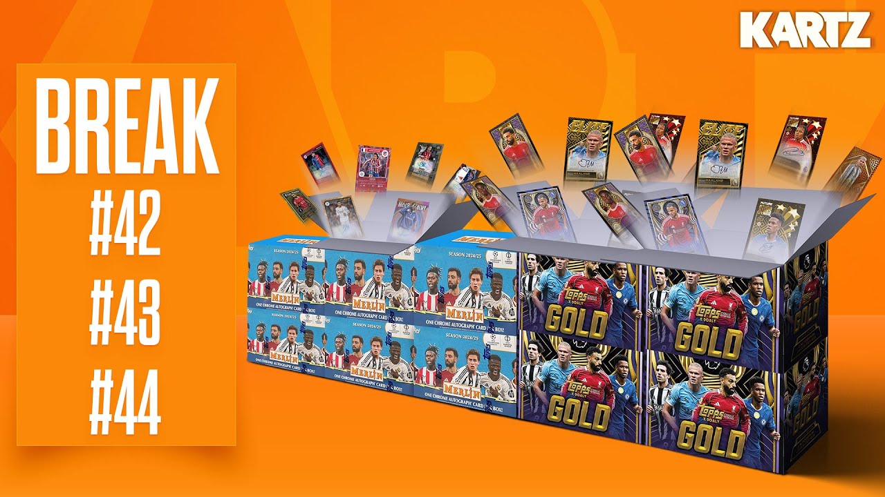 BREAK #42 #43 #44 | Topps Merlin 24/25 Half Case | Topps Gold Premier League 25/26 x4