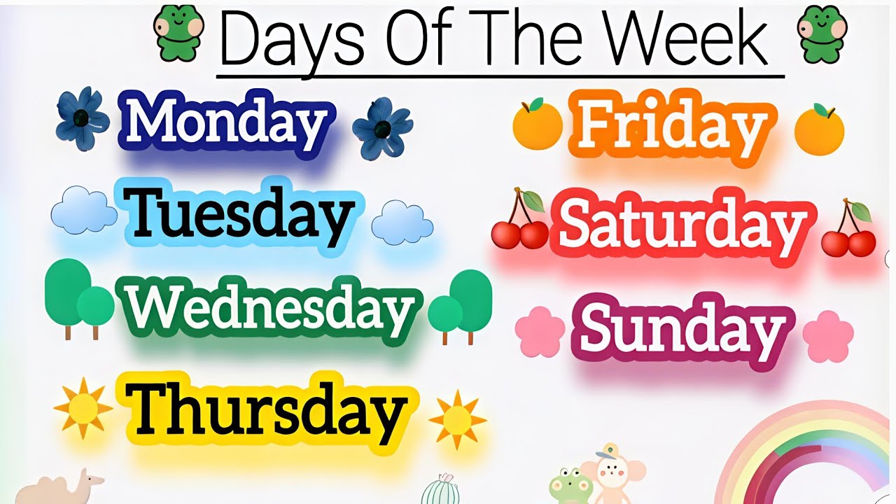 Days of the week/days name/learn Days name/week name/week name for kids/सप्ताह के नाम#weekname #week