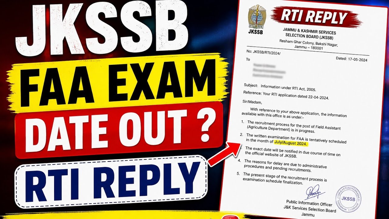 JKSSB FAA Exam Date 2026 🚨 | FAA Big Update | Exam Date Soon? | Exam Plus 