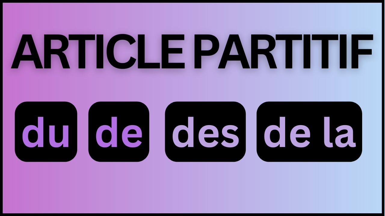 French for Beginners - Lesson #12a - De / Du / De la / Des (Article Partitif)
