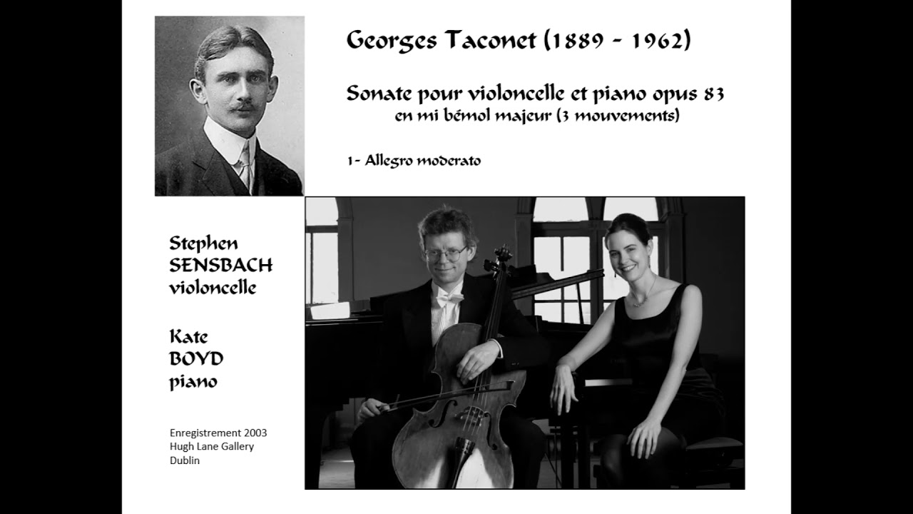 Georges TACONET sonate pour violoncelle piano  mvt 1 Allegro moderato
