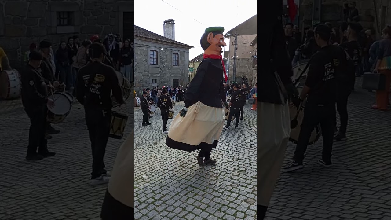 Na Quintela de Azurara em Mangualde o Entrudo: Com o Grupo de Bombos D'Ouro de Lamego👺🥁🎉