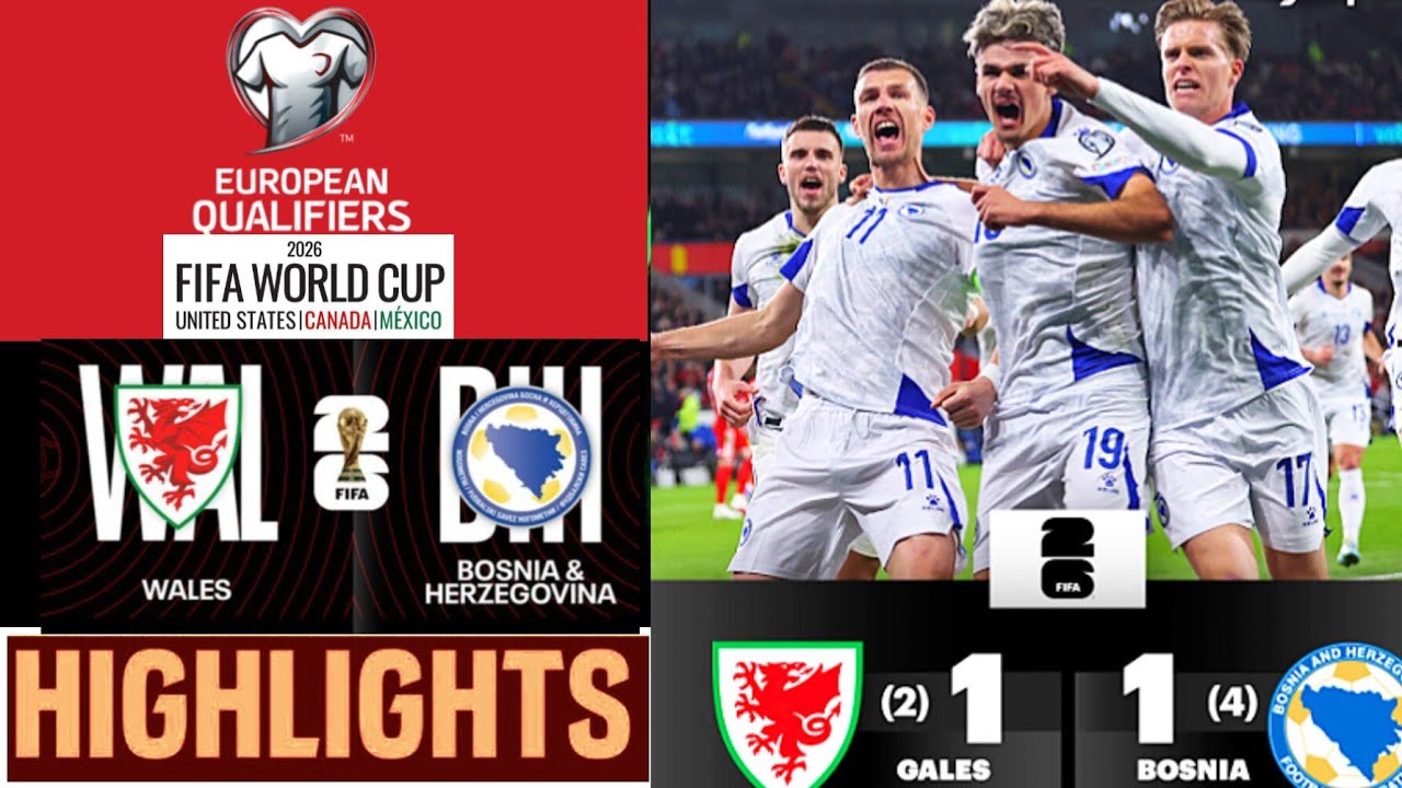 Vels Bosna 1-1 (2-4) Penalty shootout Highlights| World Cup Qualifiers | Bosna i Hercegovina - Wales