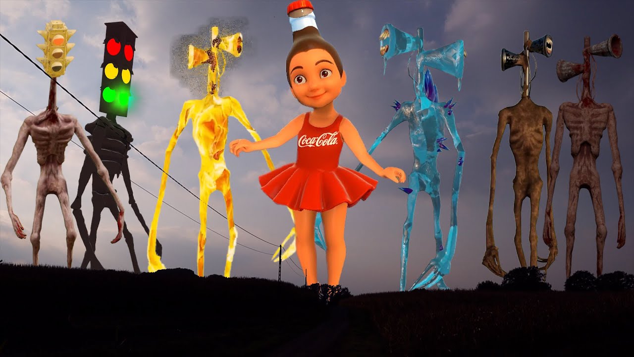 TEAM Siren Head VS TEAM Traffic Head VS Ballerina Cocalina VS Fire Siren Head VS ICE Siren Head