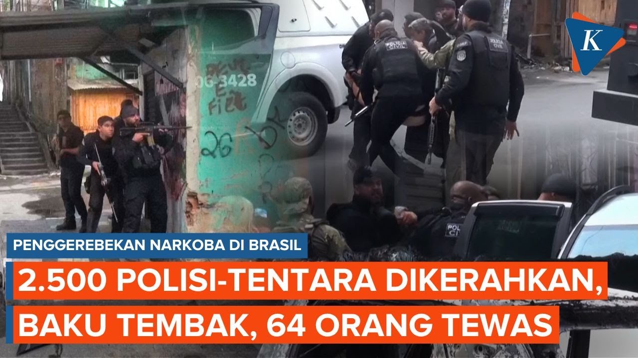 Brasil bak Medan Perang, 64 Tewas dalam Penggerebekan Narkoba Terbesar