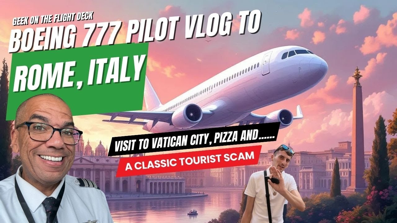 Pilot VLOG to Rome: Vatican City, Scammers and Ice Cream! Boeing 777-200 DFW-FCO-DFW