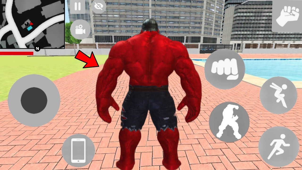 Playing As a Red Hulk 😱 in Indian Theft Auto Simulator | New update 🤩💥